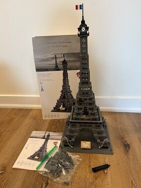 Dragon Bloks Lego Eiffel Tower Building Set - Dark Gray & Black
